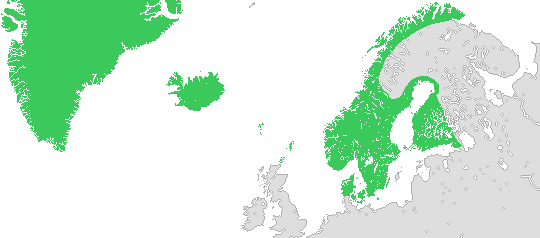Karta av Kalmarunionen